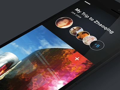 Collaborative Album App app collaborative flat iphone mobile photos