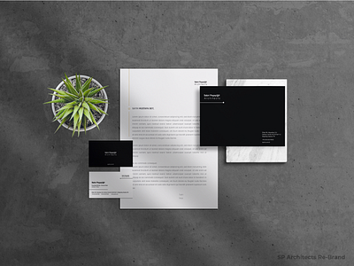 SP Architects Stationary design architectural brand logo rebrand stationary stationary design