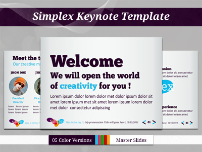 Simplex Keynote Template clean decks keynote keynote presentation keynote template minimalist simple slides