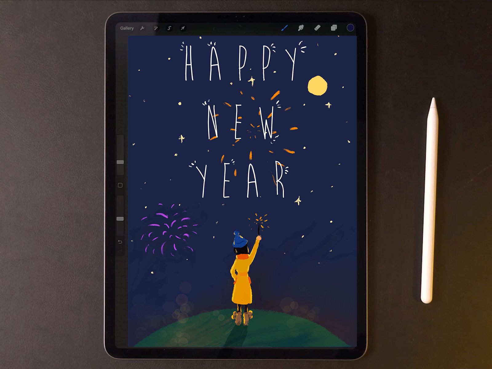 2020，happy new year！ 2020 happynewye a e illustration procreate 手绘