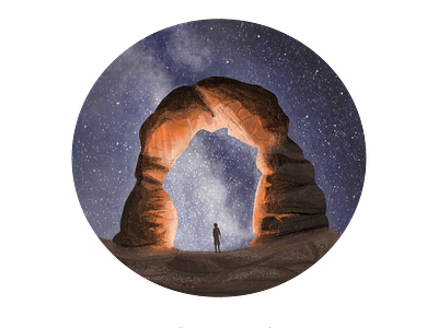 Digital Illustration of Delicate Arch, Utah design digital illustration digital painting digitalart illustration