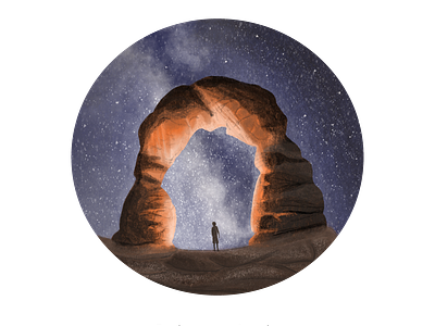 Digital Illustration of Delicate Arch, Utah