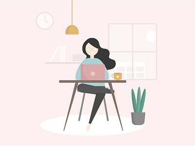 Work from Home Illustration