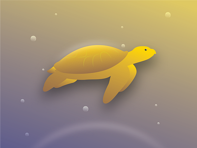 From The Depthes design flat illustration poster poster art turtle vector