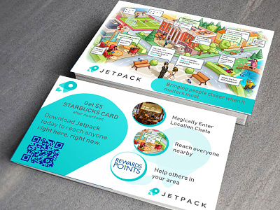 jetpack app promotion postcard