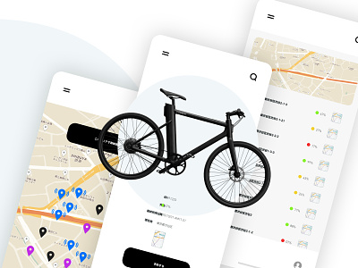 E-bike for everybody everywhere anytime app button dasboard design mobile app mobile app design mobile ui ui ux web