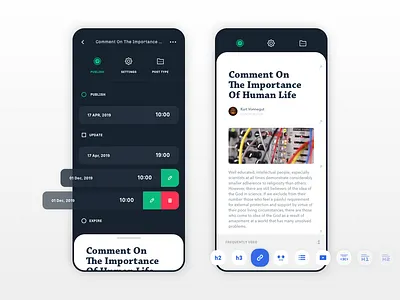 Concept UI Vol.02 Live editor for mobile devices app design mobile app mobile app design mobile ui saas app saas design translations ui uiinspirations ux web