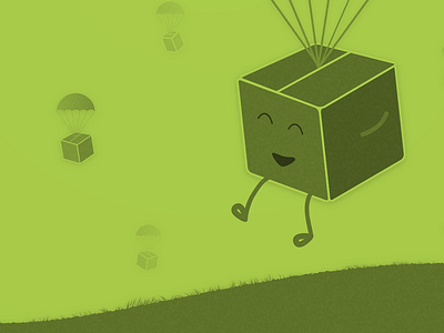 Boxes parachuting in! boxes deliver illustration parachutes vector