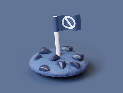 Privacy Cloud Cookie 3d 3d art 3d icon art blender cookie cute digital illustration
