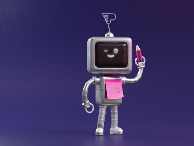 Fun stuff 3d blender cute digital illustration robot