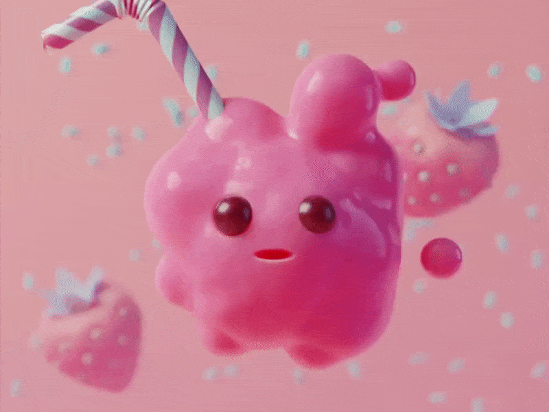 Pink Thingy 3d 3d art animated animation animation 3d blender character character animation character art cute digital emoji illustration weird
