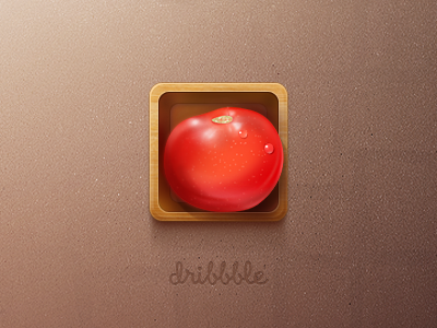 fruit icon app drop fruit icon tomato woodgrain