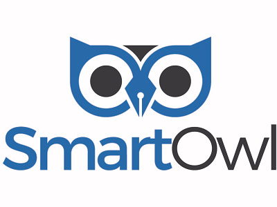 smart owl branding design icon illustration logo minimal vector