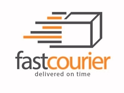 courier logo branding design icon illustration logo minimal vector