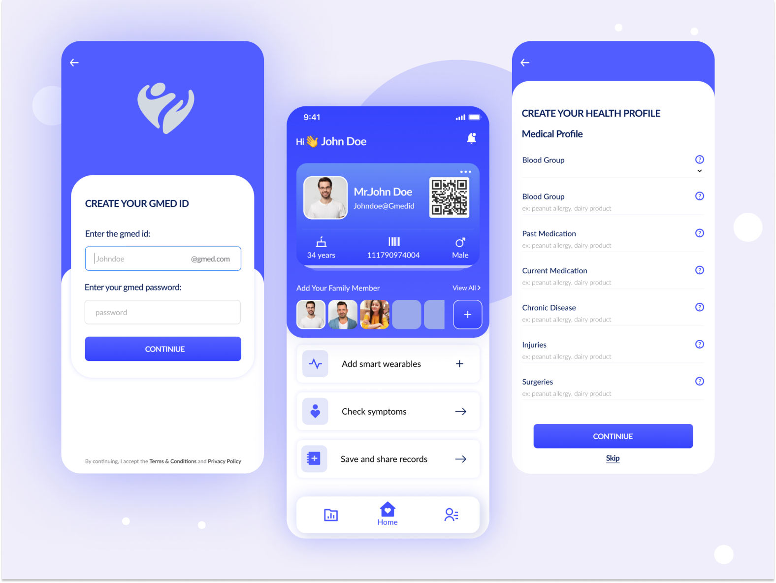 Healthcare Mobile App UI by Sathish S on Dribbble