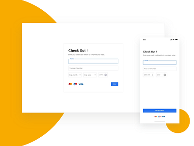 Credit Card - Checkout Form adobe xd credit card checkout form iphone x mobile ui web ui