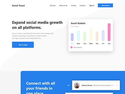 Social Media Growth adobe xd social media social network typography ui web ui website
