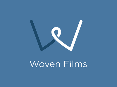 Woven Films blue brand branding clean color colour design flat icon identity logo logo design logomark mark maxim minimal minimalism type typography vector