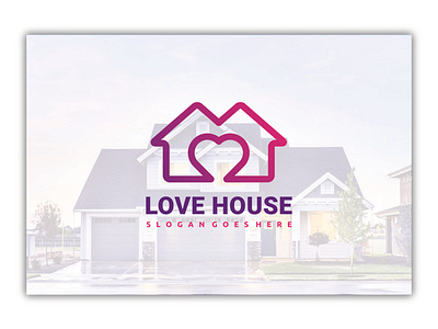 Love House Logo branding creative design e commerce graphic design logo typography vector