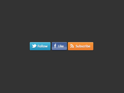 HTML Social Buttons