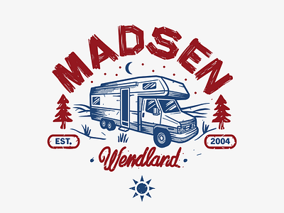Madsen Camper badge badge logo badgedesign badges camping illustration outdoor logo vector