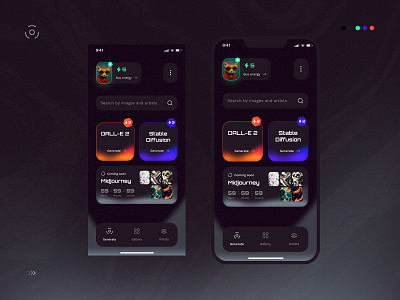 App design for digital artists ai app product ui ux