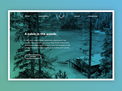 Landing page blue forest gradient green landing page nature woods