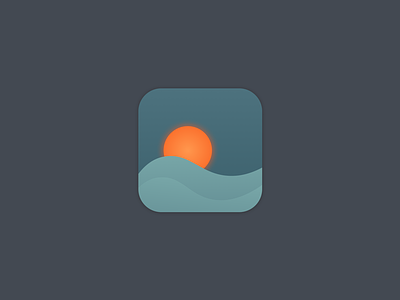 App Icon app daily daily ui 005 evening icon ocean sun sunrise sunset ui waves