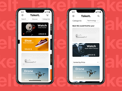 TakIt. The new way of shopping. (Part 1) animation app design icon ui ux xd