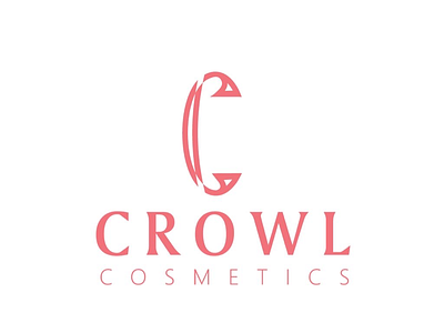 CROWL LOGO DESIGN adobe apparel black branding business cosmetics design illustration illustrator logo photography. pink women