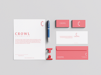 CROWL COSMETICS adobe apparel black branding business cards design illustration logo logos photography pink