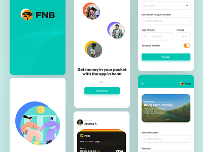 FNB UI Redesign 1 bankui branding finance graphic design logo redesign ui