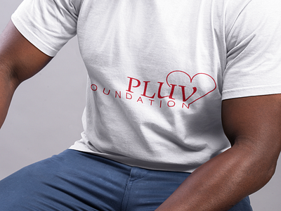 Pluv foundation logo design dribble love red white