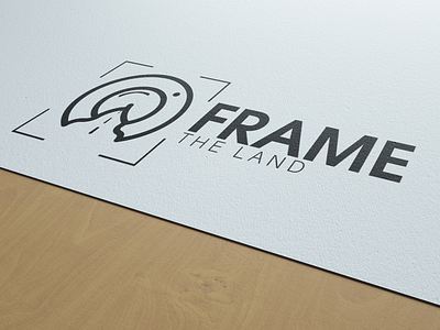 Frame the land logo adobe black design illustration logo logos photography videography