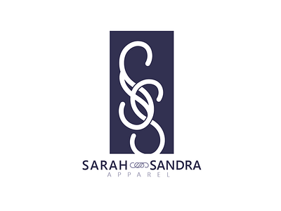 SARAH & SANDRA adobe apparel clothing design dribbble illustration illustrator logo purple tag