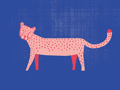 Leopard animal art artist color digital drawing illustration ink leopard pink pop