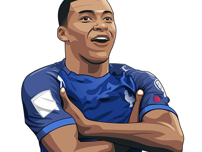 Mbappe vector portrait