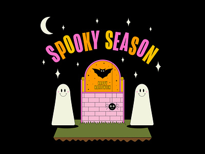 Spooky Season design ghost halloween halloween design illustration illustrator maggiewitherow spooky vector