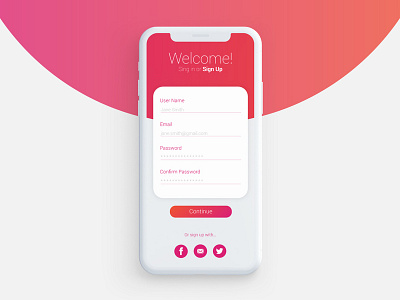 Daily Ui Challenge 001 - Sign Up 001 app challenge daily daily ui dailyui login signup signupform ui welcome