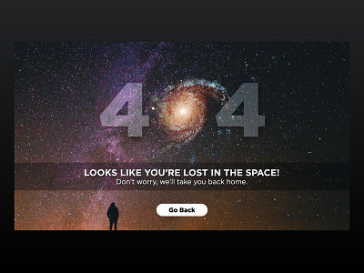 Daily UI Challenge 008 - 404 Page 404 404 error 404 error page 404 page app challenge daily daily ui dailyui design space ui