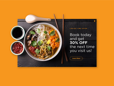 Daily Ui Challenge 016 - Popup/Overlay app challenge daily daily ui dailyui day016 design overlay popup restaurant ui