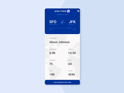 Daily UI Challenge 024 - Boarding Pass