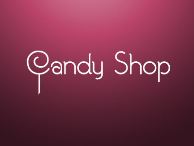 Candy Shop candy logo typo