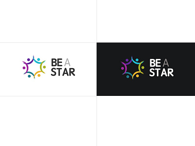 Be a Star cirlce colourful dance logo modern star