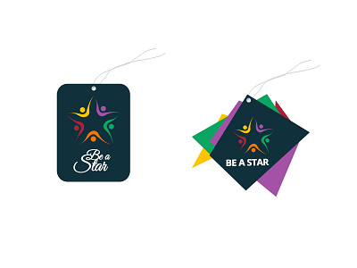 Be a Star colourful logo modern shapes star