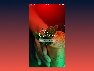 Chai Spot branding chai ios red splash screen unsplash