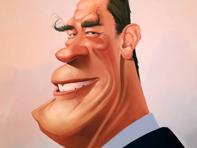 Caricature of Arnold Schwarzenegger caricature celebrity digital painting