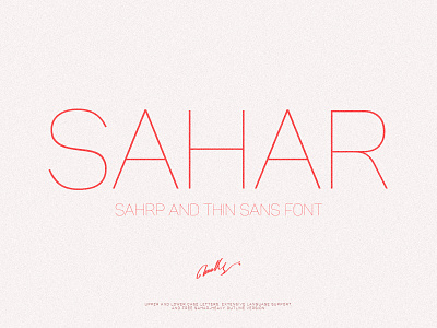 Sahar-Thin (early bird price) art of type charm creative market daily type design etsy digital font graphic design graphic design daily graphic designers club light light weight love modern sans sans serif seductive slender thin typography