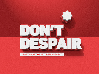 Instant 3D Text - Dont Despair 3d text easy layer styles photoshop typogaphy