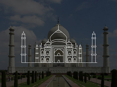 Icons of the world architecture building icon landmark line religion travel world